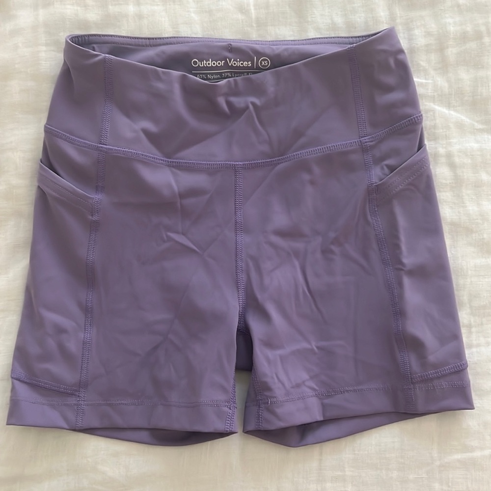 OUTDOOR VOICES PURPLE XS SHORTS WORN ONCE